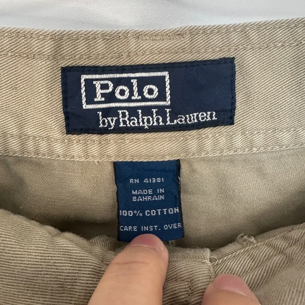 Polo Ralph Lauren Cargo Shorts Pleated Khaki Casual Outdoor Mens‎ Size 40